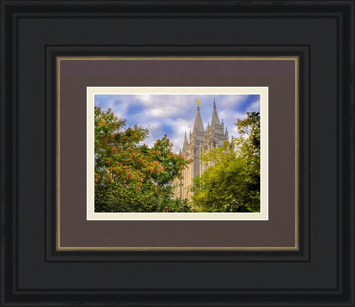 Salt Lake City Temple Autumn Leaves