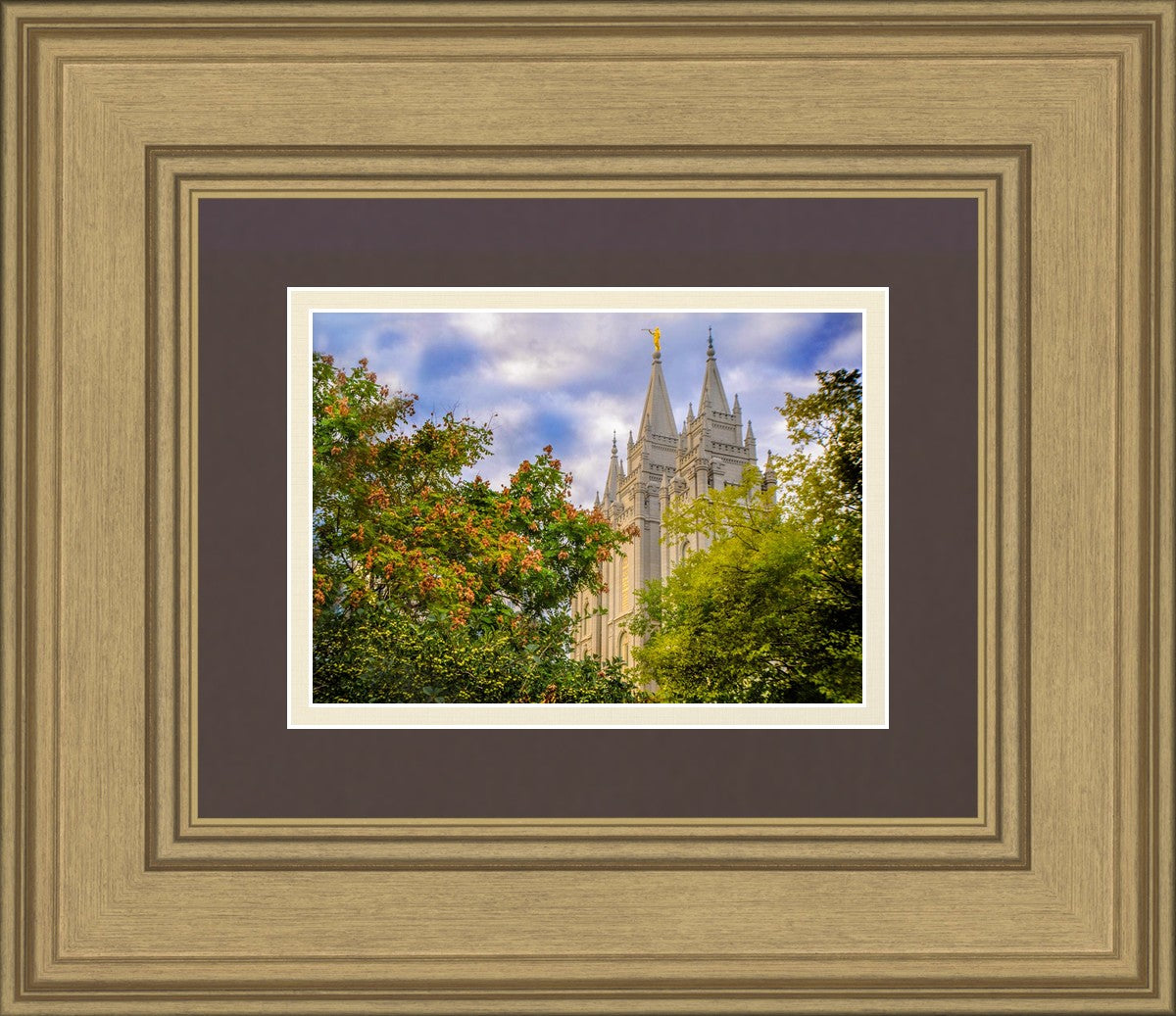 Salt Lake City Temple Autumn Leaves