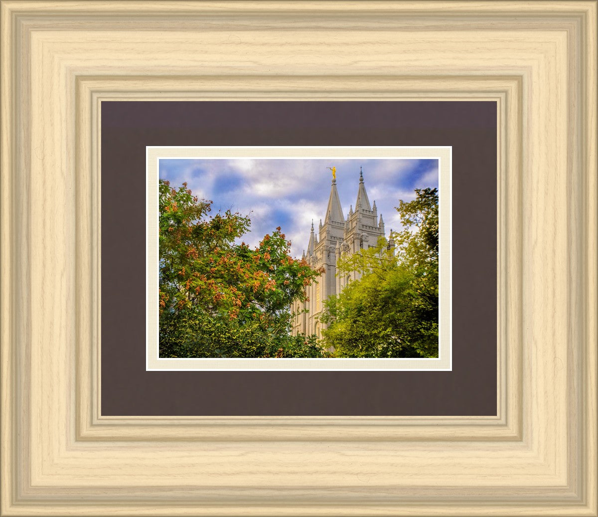 Salt Lake City Temple Autumn Leaves