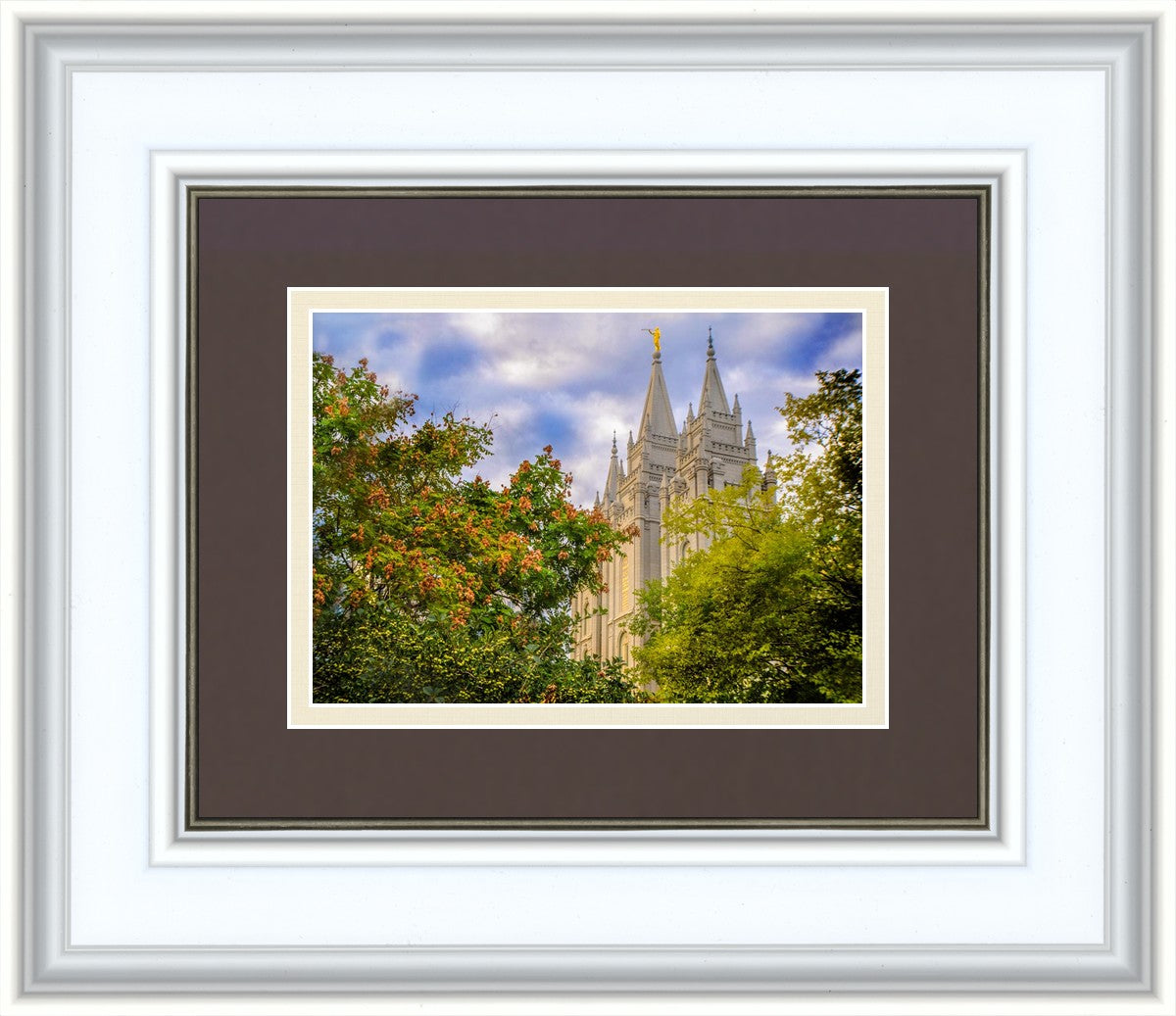 Salt Lake City Temple Autumn Leaves