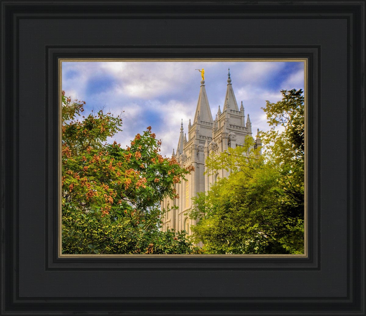 Salt Lake City Temple Autumn Leaves