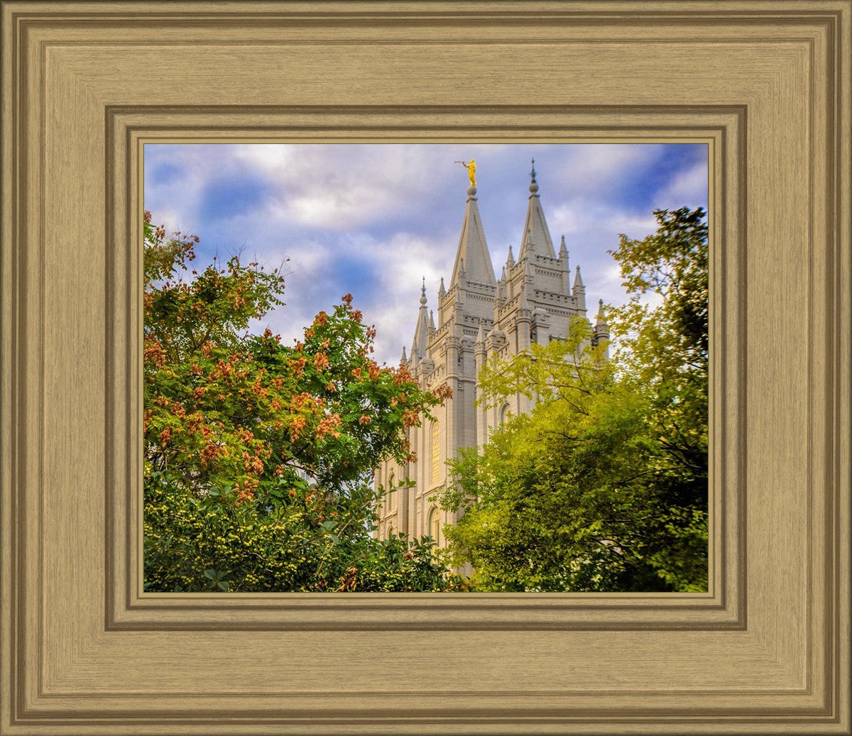 Salt Lake City Temple Autumn Leaves