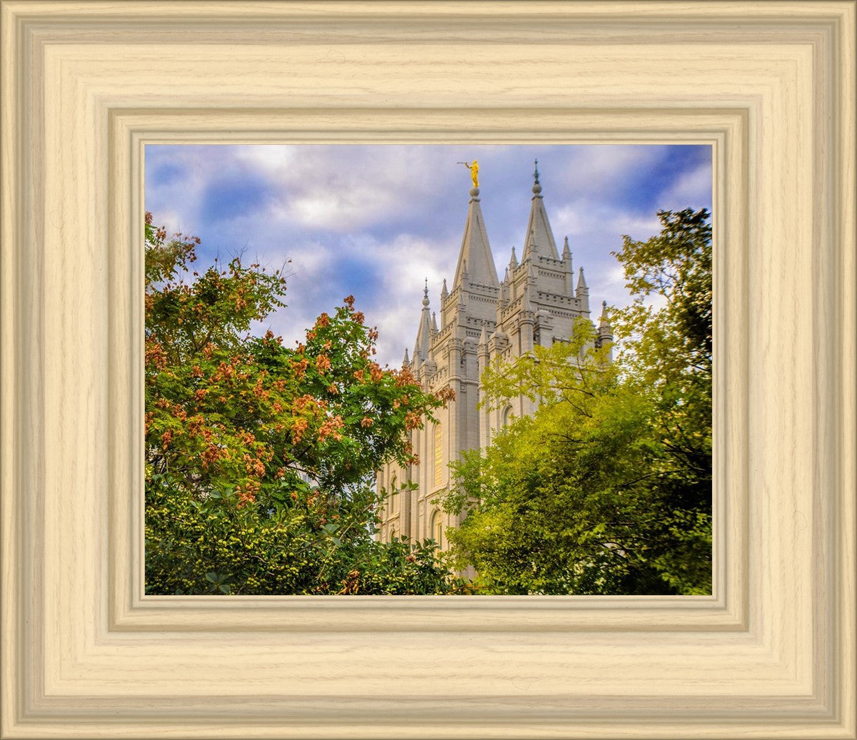 Salt Lake City Temple Autumn Leaves