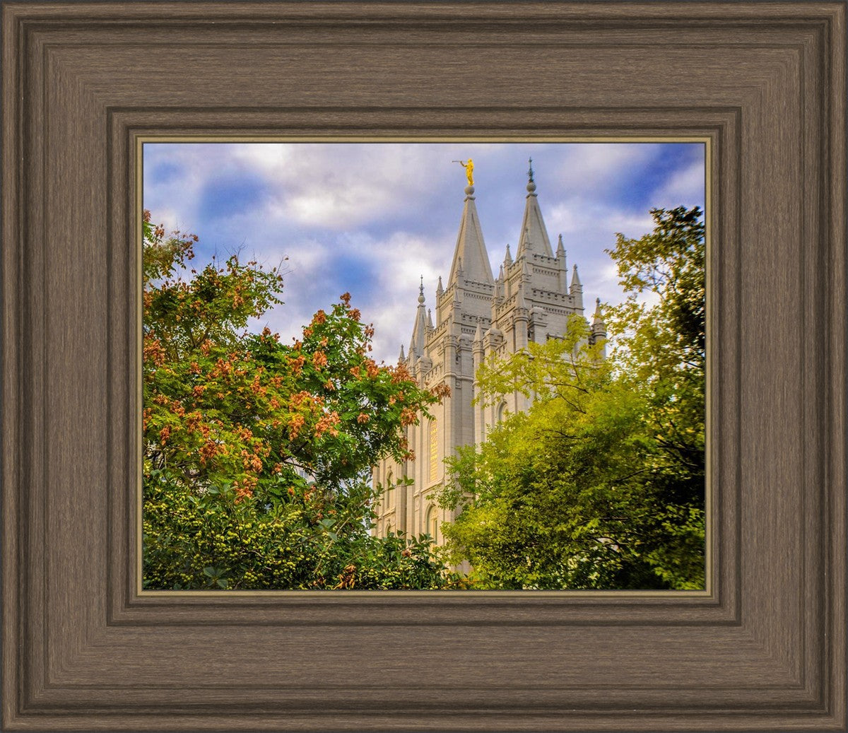Salt Lake City Temple Autumn Leaves