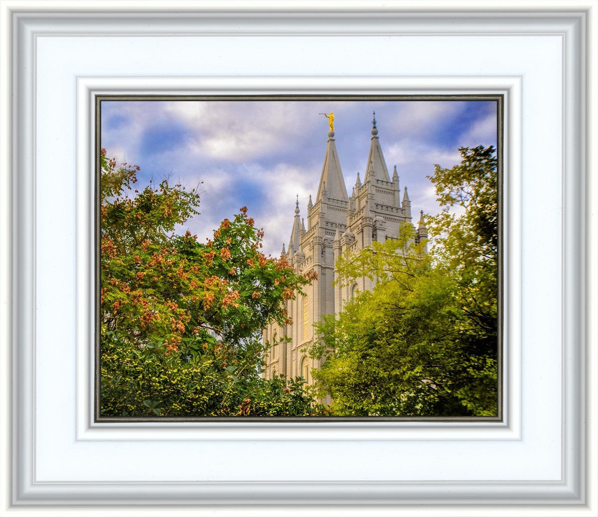 Salt Lake City Temple Autumn Leaves