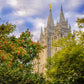 Salt Lake City Temple Autumn Leaves