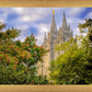 Salt Lake City Temple Autumn Leaves