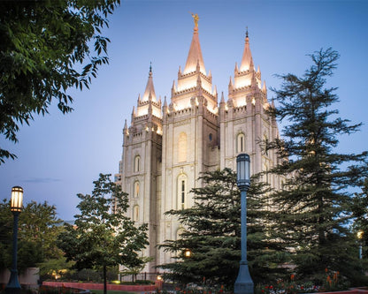 Salt Lake City Temple Early Morning Blessings Gallery Wrap