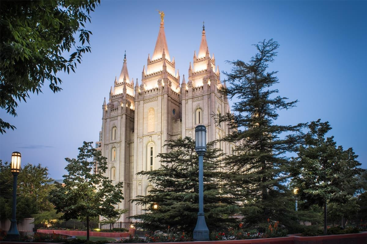 Salt Lake City Temple Early Morning Blessings Gallery Wrap