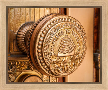 Salt Lake City Temple Holiness In Gold Gallery Wrap
