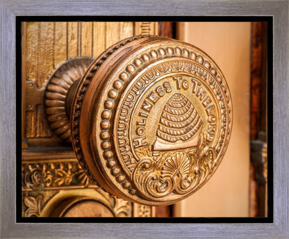 Salt Lake City Temple Holiness In Gold Gallery Wrap