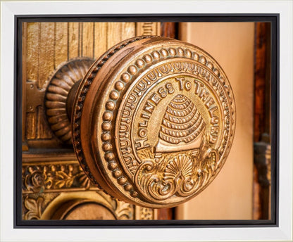 Salt Lake City Temple Holiness In Gold Gallery Wrap