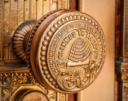 Salt Lake City Temple Holiness In Gold Gallery Wrap