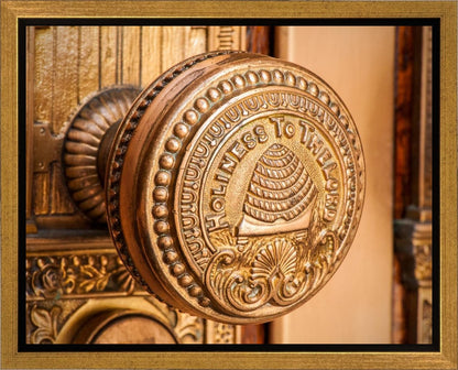 Salt Lake City Temple Holiness In Gold Gallery Wrap