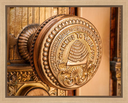 Salt Lake City Temple Holiness In Gold Gallery Wrap