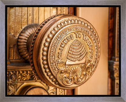 Salt Lake City Temple Holiness In Gold Gallery Wrap