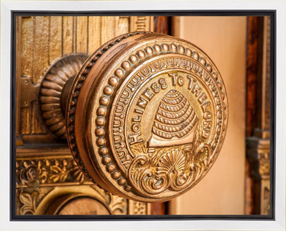 Salt Lake City Temple Holiness In Gold Gallery Wrap