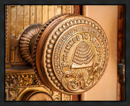 Salt Lake City Temple Holiness In Gold Gallery Wrap