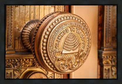 Salt Lake City Temple Holiness In Gold Gallery Wrap