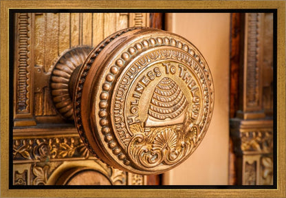 Salt Lake City Temple Holiness In Gold Gallery Wrap
