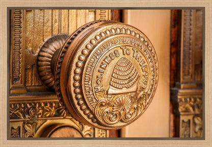 Salt Lake City Temple Holiness In Gold Gallery Wrap