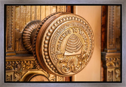 Salt Lake City Temple Holiness In Gold Gallery Wrap