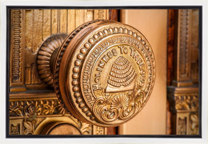 Salt Lake City Temple Holiness In Gold Gallery Wrap