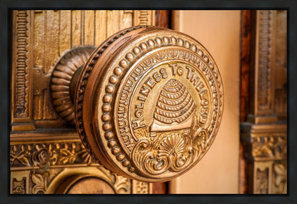 Salt Lake City Temple Holiness In Gold Gallery Wrap