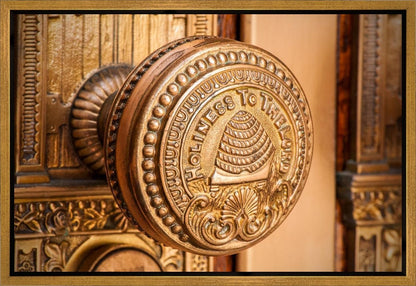 Salt Lake City Temple Holiness In Gold Gallery Wrap