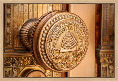 Salt Lake City Temple Holiness In Gold Gallery Wrap