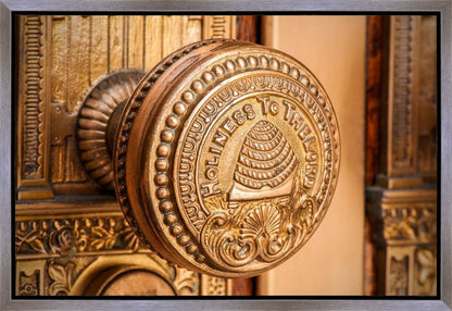 Salt Lake City Temple Holiness In Gold Gallery Wrap