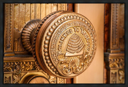 Salt Lake City Temple Holiness In Gold Gallery Wrap