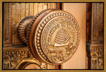 Salt Lake City Temple Holiness In Gold Gallery Wrap