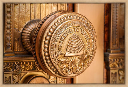 Salt Lake City Temple Holiness In Gold Gallery Wrap