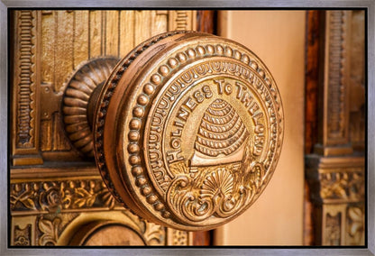 Salt Lake City Temple Holiness In Gold Gallery Wrap