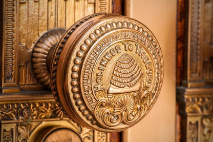 Salt Lake City Temple Holiness In Gold Gallery Wrap