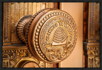 Salt Lake City Temple Holiness In Gold Gallery Wrap