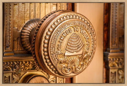 Salt Lake City Temple Holiness In Gold Gallery Wrap