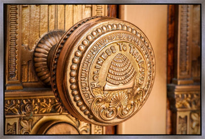 Salt Lake City Temple Holiness In Gold Gallery Wrap