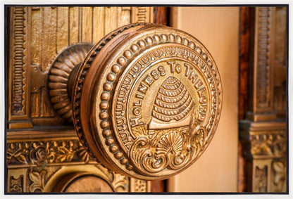 Salt Lake City Temple Holiness In Gold Gallery Wrap
