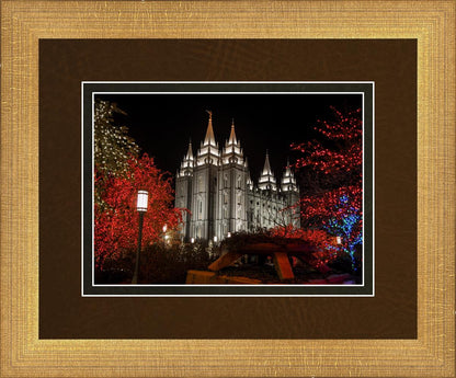 Salt Lake City Temple Lights Aglow