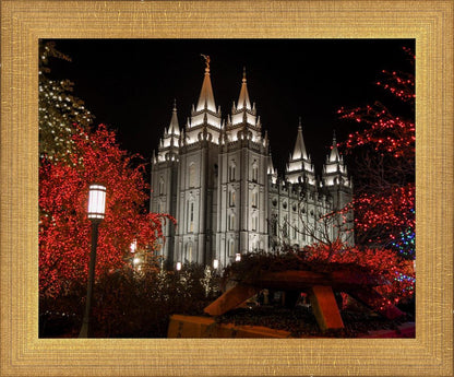 Salt Lake City Temple Lights Aglow