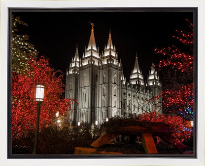 Salt Lake City Temple Lights Aglow Gallery Wrap