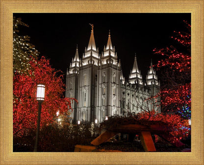 Salt Lake City Temple Lights Aglow