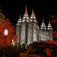 Salt Lake City Temple Lights Aglow