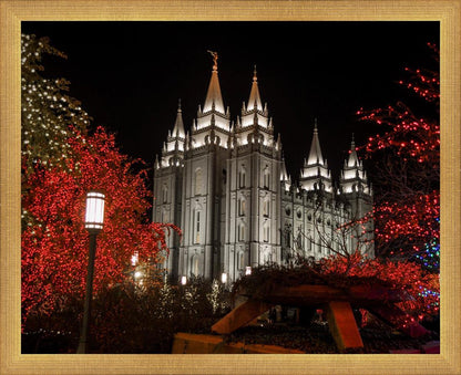 Salt Lake City Temple Lights Aglow