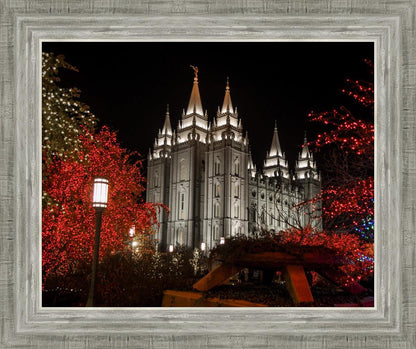 Salt Lake City Temple Lights Aglow