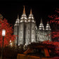 Salt Lake City Temple Lights Aglow