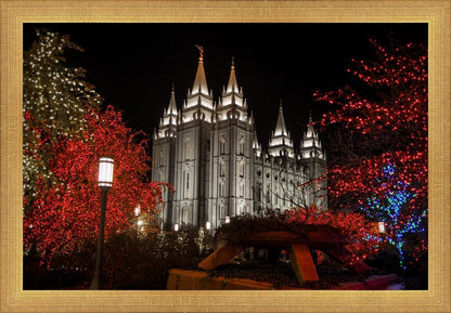 Salt Lake City Temple Lights Aglow