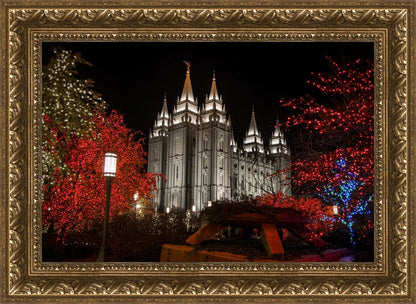 Salt Lake City Temple Lights Aglow